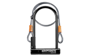 Durable Kryptonite New-U bike lock with flex cable for secure electric bike storage