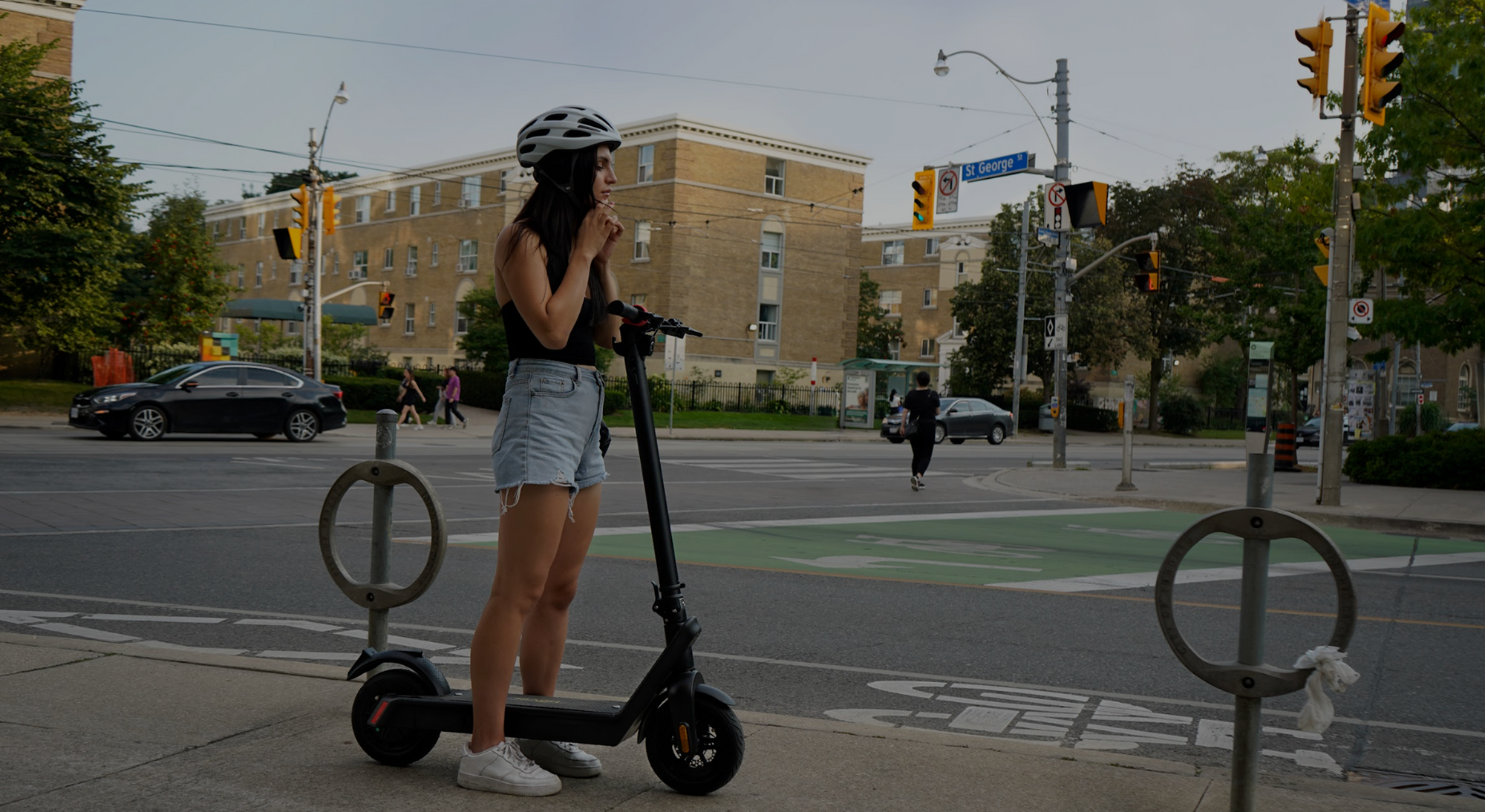 Movin Glide Electric Scooter in use by female rider for smooth urban commuting
