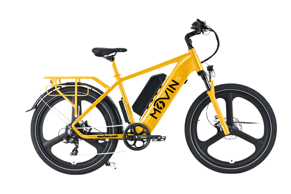 Movin' Tempo Max Electric Bike - Extended Range E-Bike, 32km/h Top Speed, 500W Motor, 90km Range, Long Distance