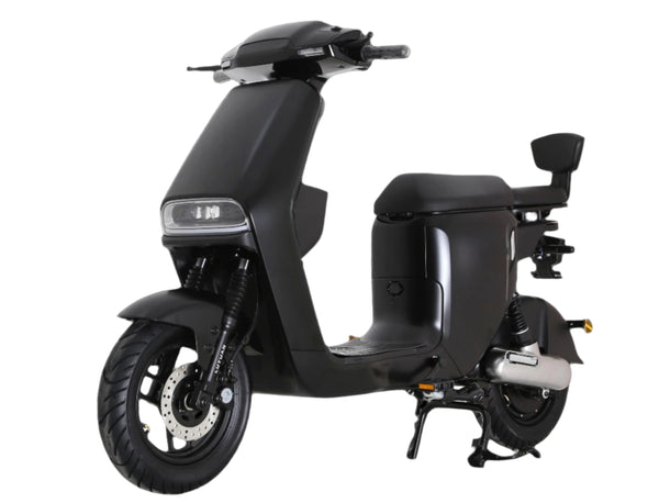 Black scooter on a transparent background
