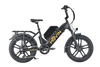 Black electric bike with 'MOVIN' branding on a white background