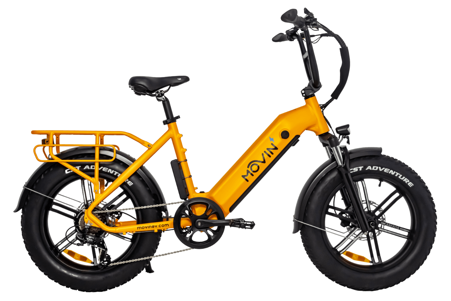 Pulse Fat Tires Electric Bike Vivid Orange Single Battery 48V20AH